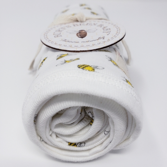 BURT'S BEES Swaddling Blanket 100% Organic Cotton - Picture 4 of 8